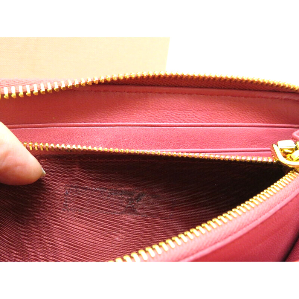 New Miu Miu Pink Peonia Matelasse Lux Leather Zip… - image 8